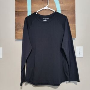 Pistol Lake Black Long Sleeve Minimalist Lightweight Shirt Size Large